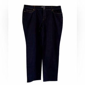 NWT Lands’ End Women’s Plus Size Jeans 24W | River Rinse Dark Wash | High Rise